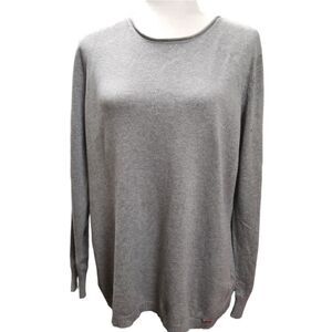 Calvin Klein Sweater Crew Neck Long Sleeve Gray Large